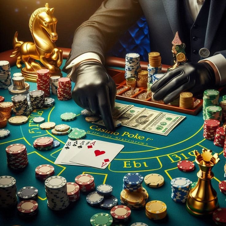 Live baccarat studio with dealer and card shoe at gajah88